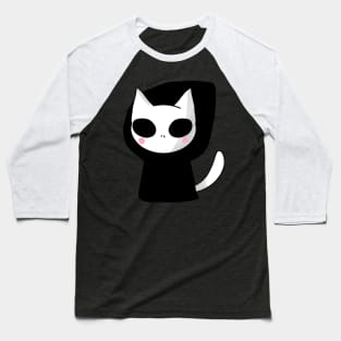 Cute Grim reaper cat and ghosts Baseball T-Shirt